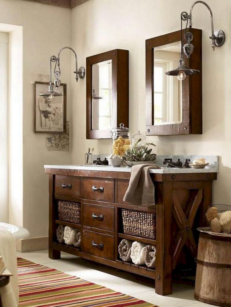 13+ Incredible Lamp For Farmhouse Bathroom Lighting Ideas